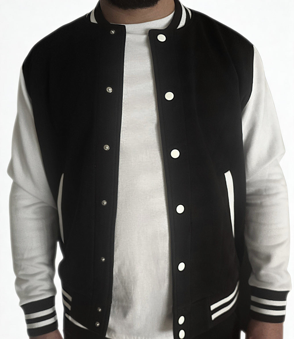 Veste Teddy Noir & Blanche